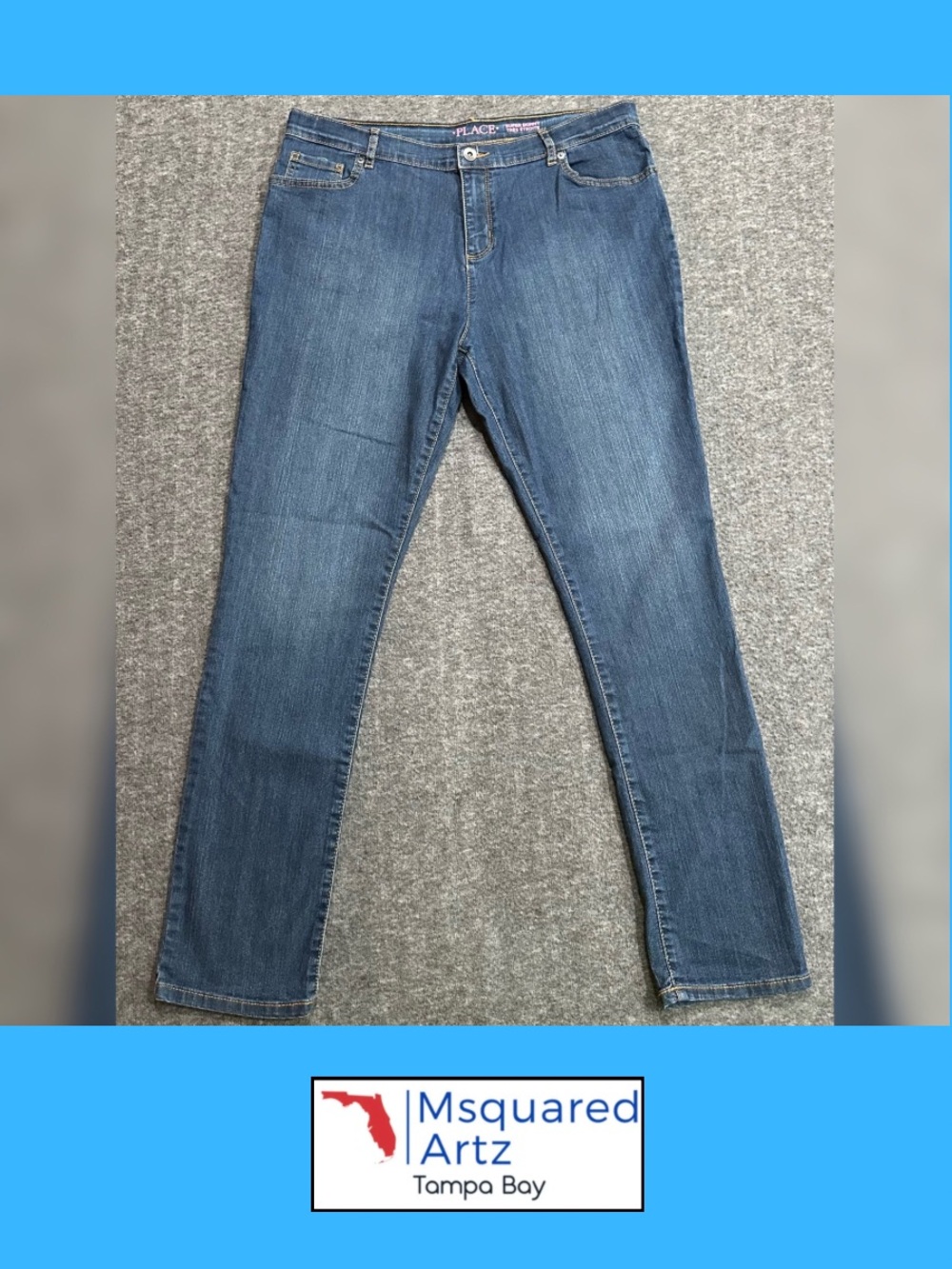 The Children’s Place Girls 18 Plus Super Skinny Jeans Blue Stretch Denim Pants